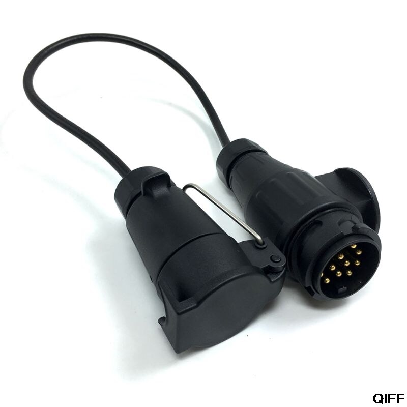 7 Pin To 13 Pin Trailer Adapter Lead Converter With Cable Wiring Connector 12V Plug Socket May06