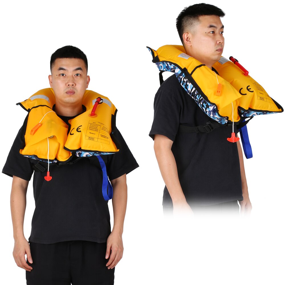 Inflatable Life Jacket Adult Life Vest Water Sports Swimming Fishing Survival Jacket Water Sports Man Jacket Polyester Life Vest