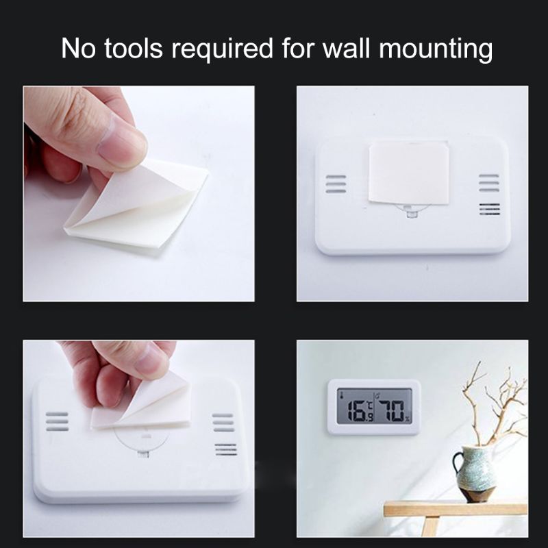 Electronic Thermometer Hygrometer Digital Large Screen Humidity Monitor Display