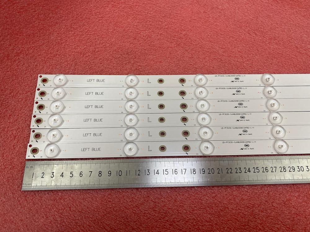 Kit 12 Pcs Led Backlight Strip Voor 50put640 0/60 50PUH6400 50PUF6061 500TT67 V2 500TT68 V2 CL-2K15-D2P5-500-D612-V1 R L