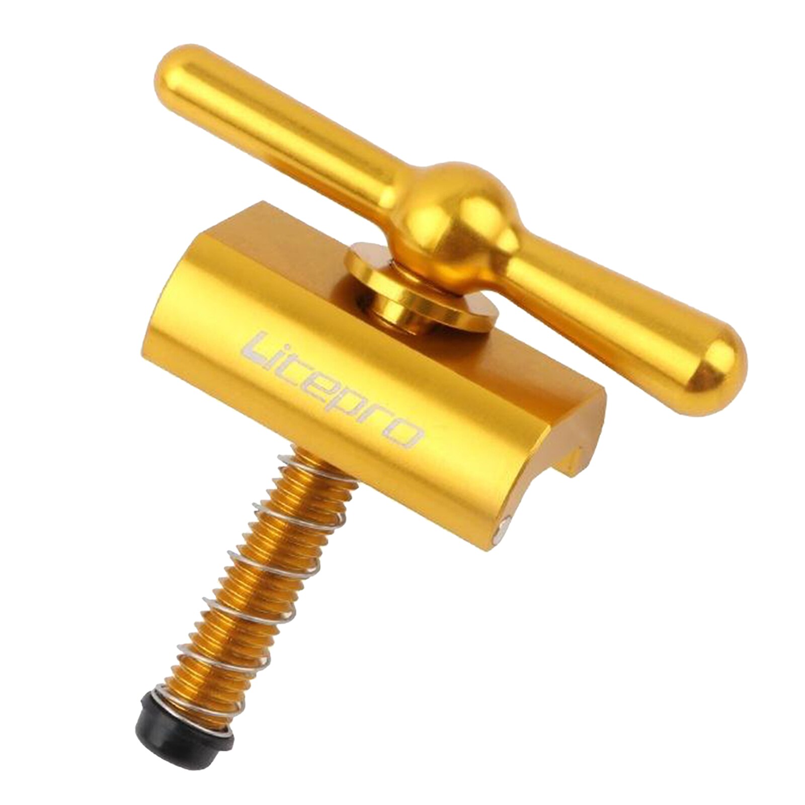 Bisagra magnética plegable para bicicleta, aleación de aluminio ligera de placa de sujeción, bloqueo de tubo de cabeza de bicicleta, hebilla de palanca, auriculares, Clip C: Gold