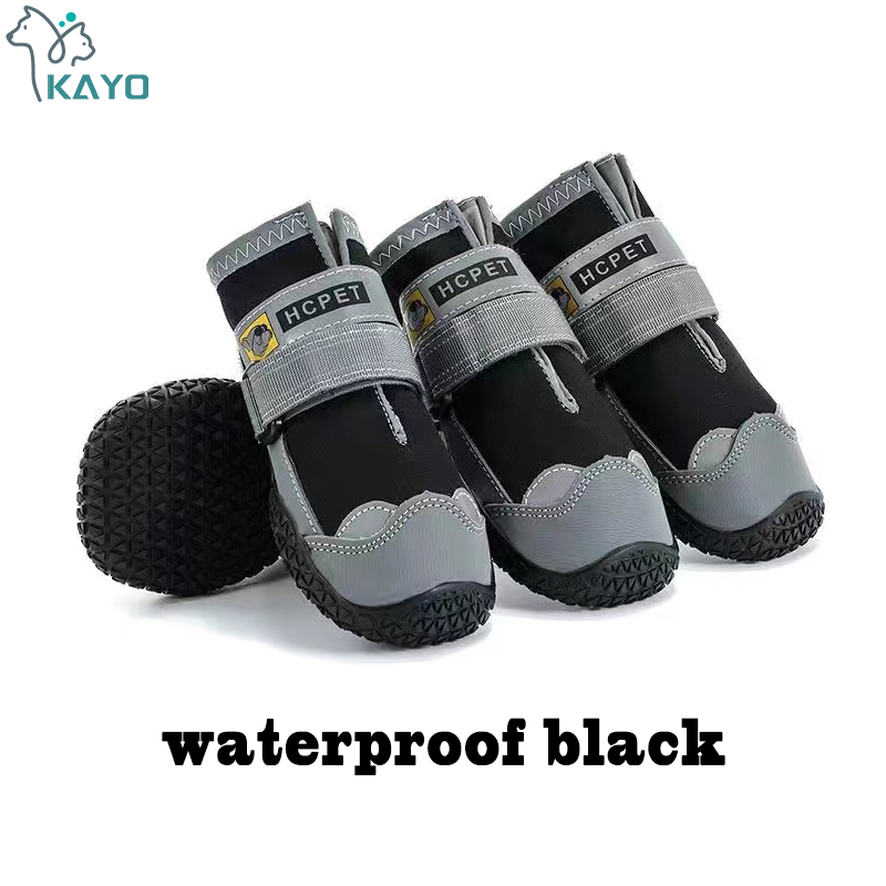 4 pièces/ensemble chaussures pour chien de compagnie bottes imperméables réfléchissantes pour chien neige pluie chaussons pour animaux de compagnie chaussettes antidérapantes chaussures pour chien de taille moyenne et grande: XL / Rouge