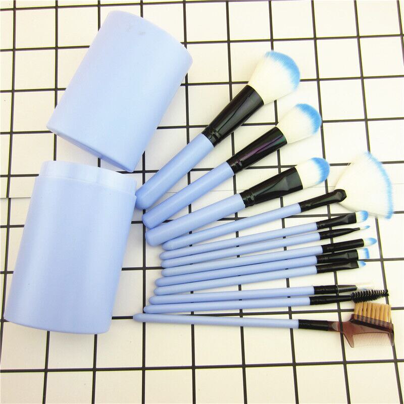 Juego de brochas de 12 Uds para sombra de ojos, brocha para colorete, brocha Cepillo de polvo suelto No se decolora ni se cae, brocha para maquillaje