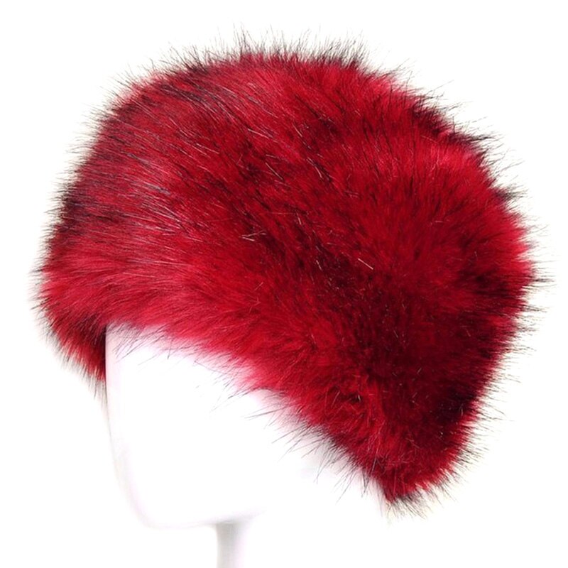 Women Fluff Hats Lady Cap Soft Winter Warm Faux Fur Beanies Ear Protect Cute Casual Hat Headgear Headdress