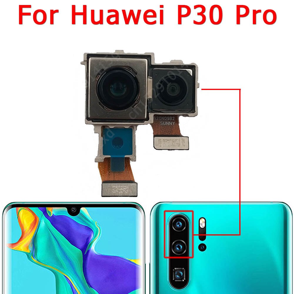 Caméra de rechange face avant et arrière d'origine pour Huawei, module flexible de pièce principale, pour modèles P30, Lite, P30Lite,: P30 Pro Back