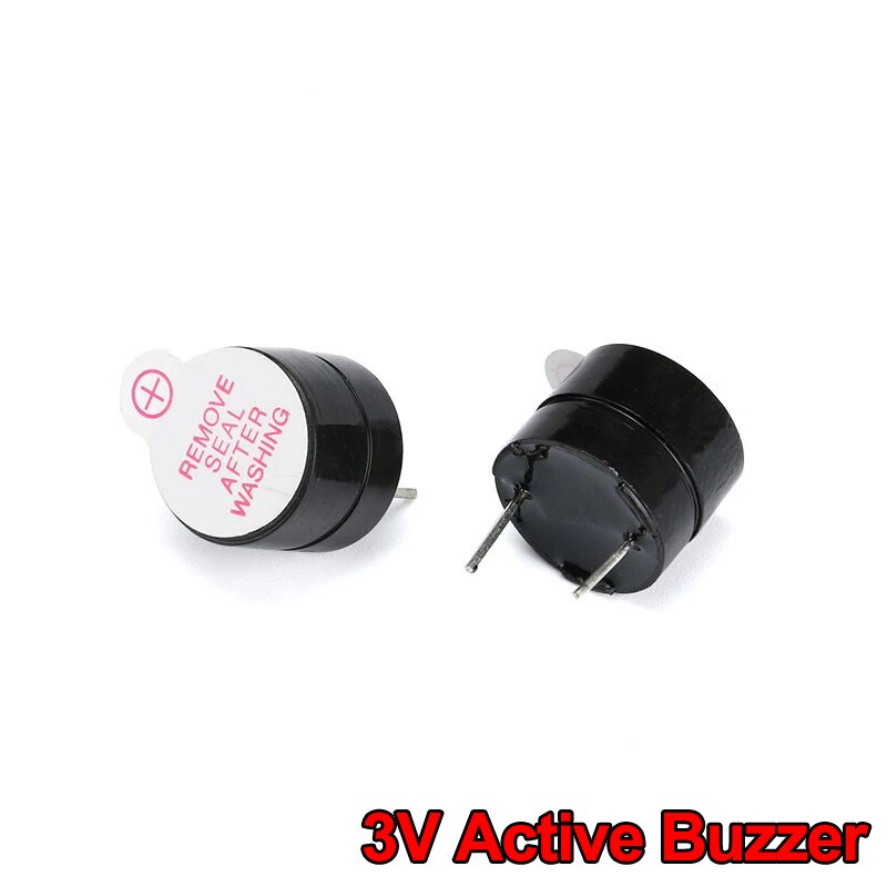 10Pcs 3V 5V 12V Active Buzzer 12095 Piezo Magnetic Long Continous Beep Tone Alarm Ringer 12085 Passive 16R Fit For Computers