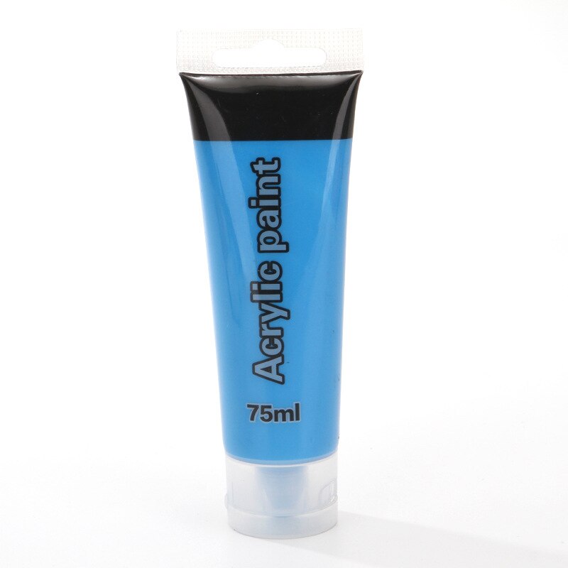 75ml Acrylic 12-color Art Wall Painting Hand-painted Monochrome Hose Art Painting Acrylic Paint: Dark blue
