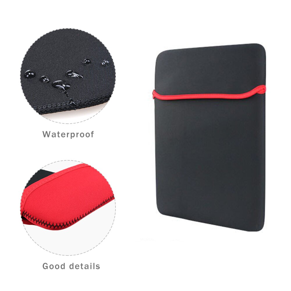 Universal Black Pouch Sleeve Laptop Bag Case for Tablet PC 7" 8" 9" 9.7" 10" 12" 13" 14" 15" inch Mouse Pad Style
