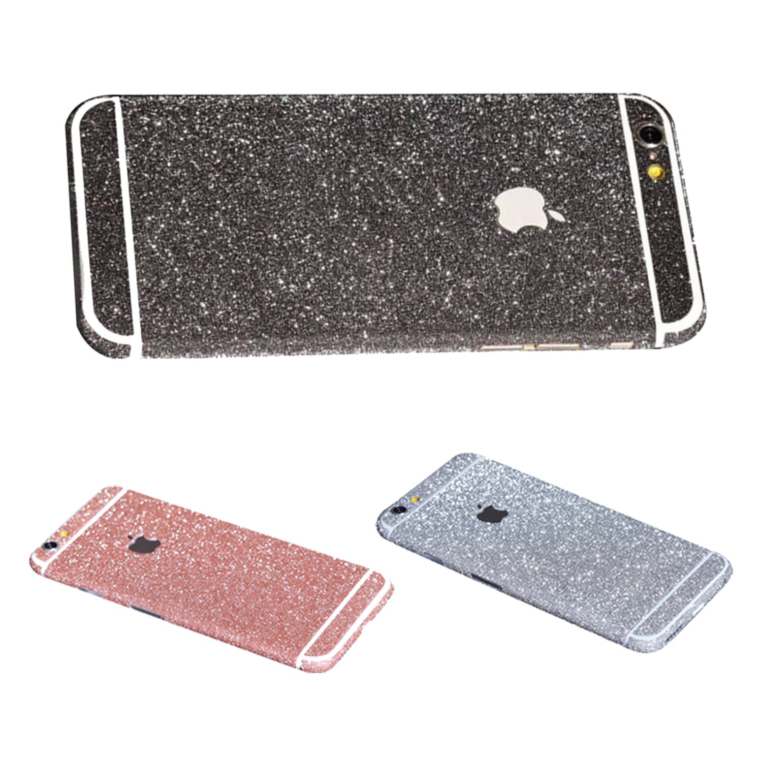-glänzende ganzkörper-schutzfolie mit rückseite und rückseite für apple iphone 6 4.7 zoll (silber)