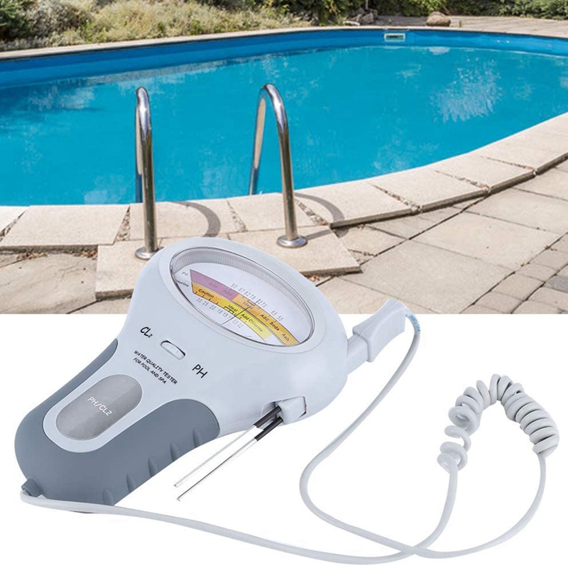 Draagbare 2In 1 Water Ph CL2 Chloor Tester Level Meter Voor Zwembad Spa Tubs