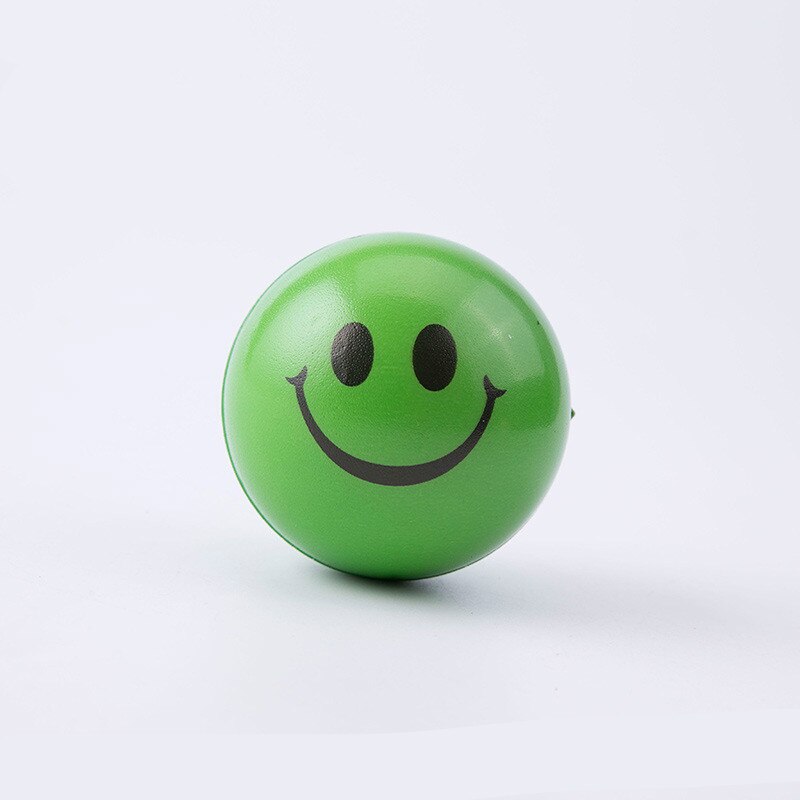 Balle en mousse pour le visage et le sourire, 6.3cm, 3 pièces/lot, balle anti-Stress à presser, sport de plein air, soulagement de la main, exercice du poignet, en PU, pour enfants