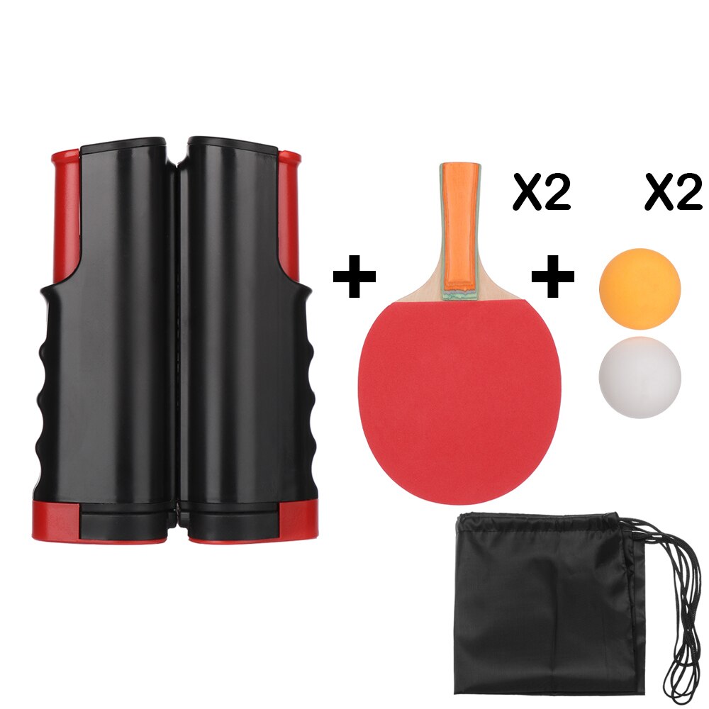 Portable Table Tennis Ping Pong Set 1.9M Telescopic Net Rack 1 Pair Table Tennis Paddle Pingpong Exercise Training Accessories: type7