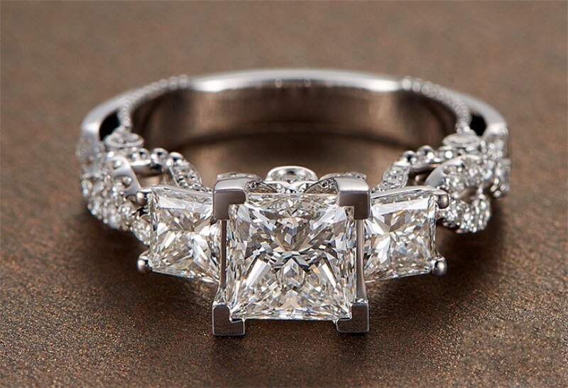 Vintage Hof Promise Ring 925 Sterling Zilver Aaaaa Cz Verklaring Party Wedding Band Ringen Voor Vrouwen Birdal Mode-sieraden