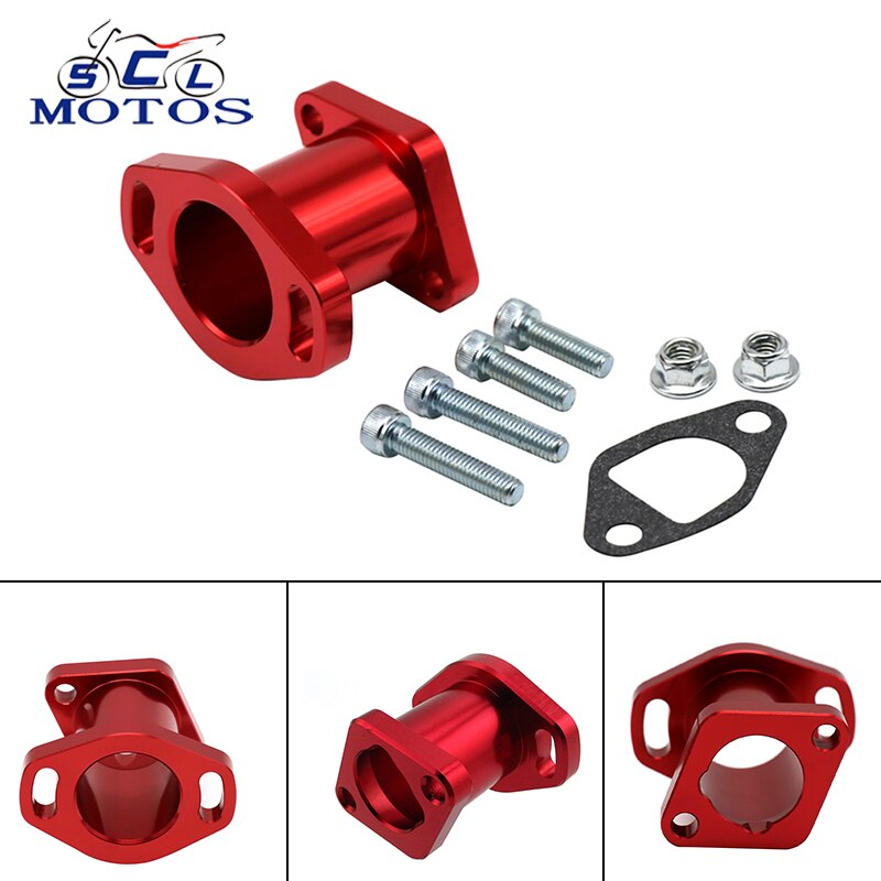 Sclmotos- Carburetor Intake Pipe Inlet Manifold Carb For Honda GX200 6.5HP Chinese OHV Engines 196cc Clone Engines Mini Go Kart
