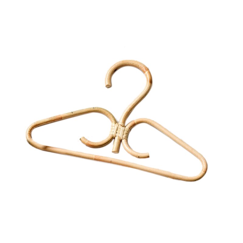 2 Stuks Rotan Kleerhanger Natuurlijke Rotan Hand Geweven 3 Haak Hanger Voor Thuis Garderobe Kleding Winkel Decor
