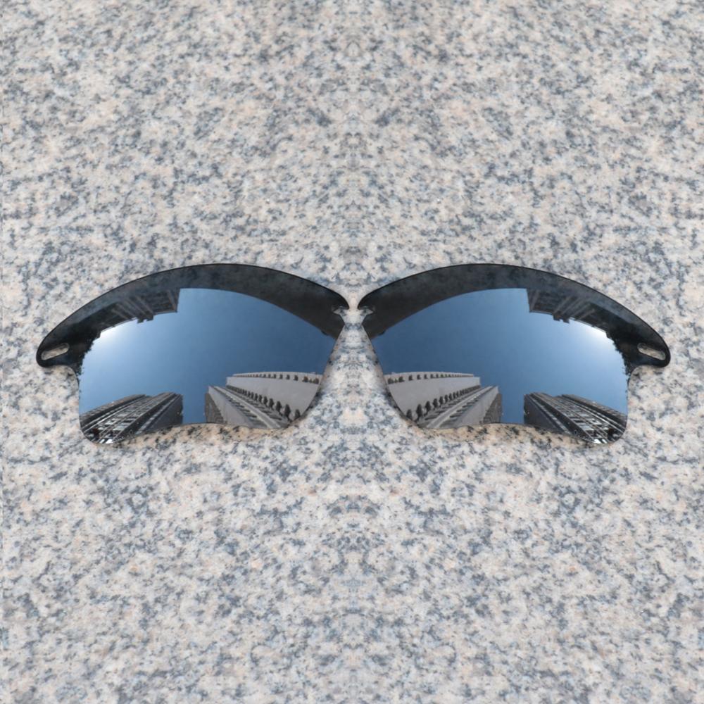 Eos polariserede forbedrede erstatningslinser til oakley fast jacket xl solbriller - sort krom polariseret spejl
