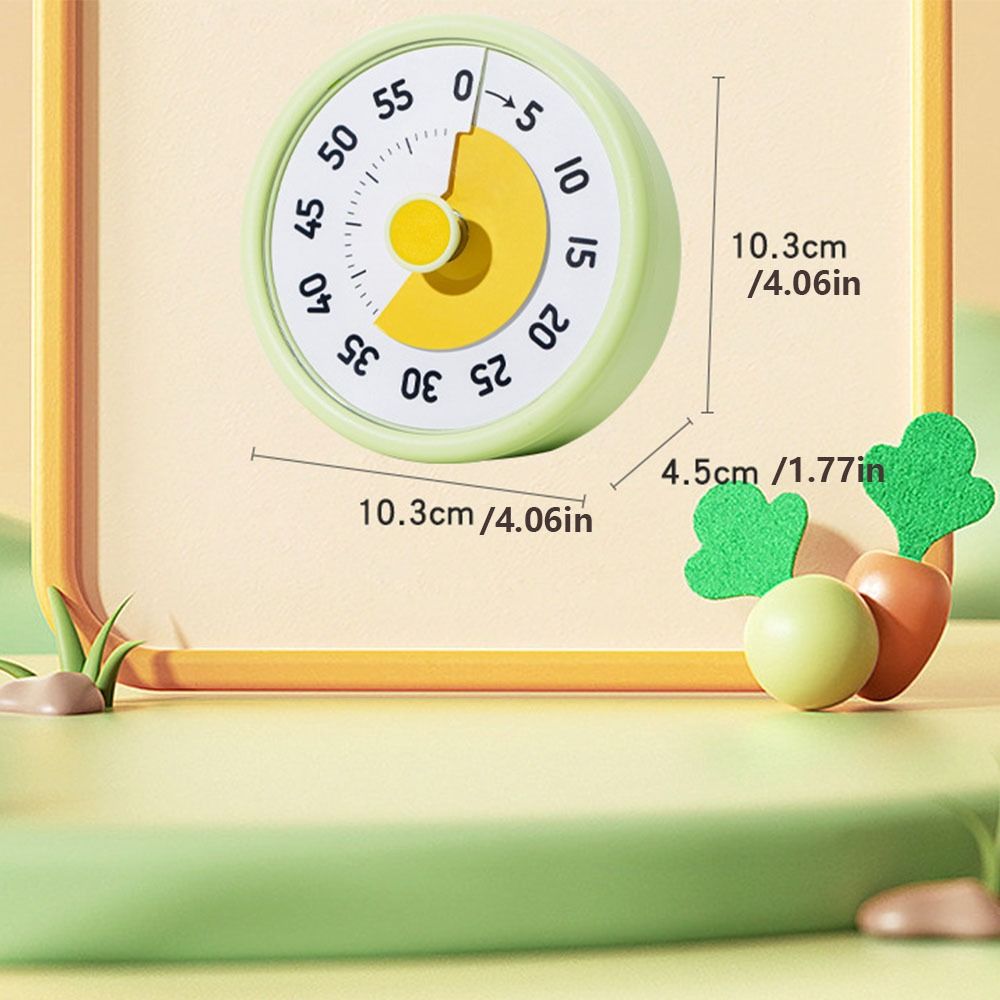 Self-discipline Visual Timer Silent 60 Minutes Kitchen Timer Reminder Round Visualization Countdown Timer