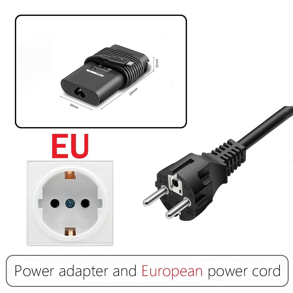 65w usb-c tyyppi -c 20v 3.25a verkkolaite kannettavan tietokoneen laturi dell xps 12 xps 13 9350 9250 9360 7370 ha65 nm 170 la65 nm 170: Oranssi