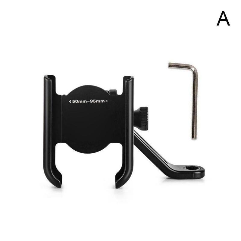 Aluminium Motorfiets Fiets Telefoon Houder Fiets Gps Beugel Bike Ondersteuning Clip Spiegel Fietsstuur Mobiele Telefoon Houder: A