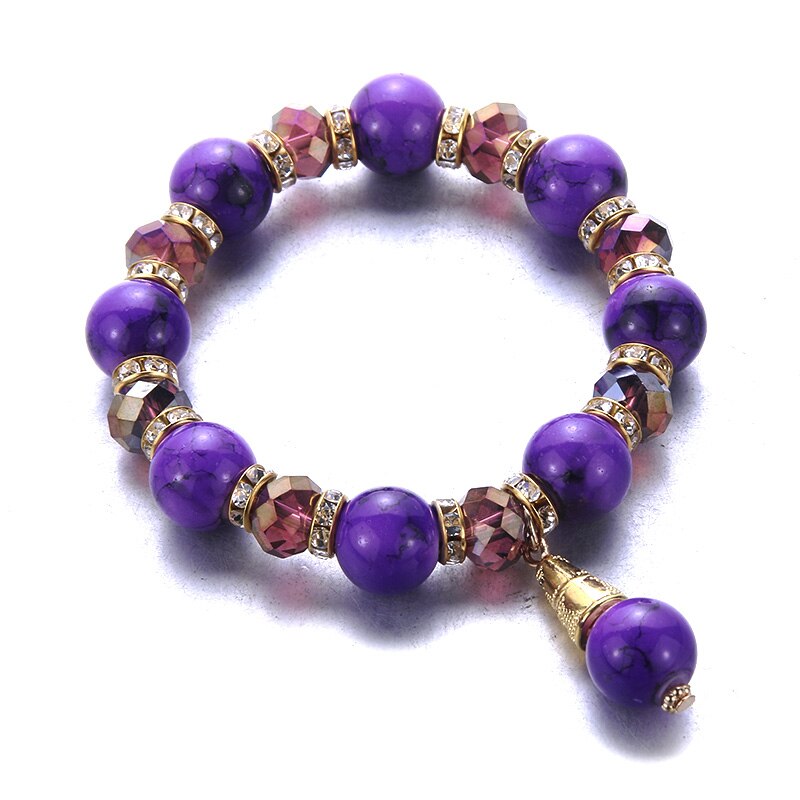 Pulsera con abalorios elásticos para niño y niña, brazalete con cuentas de colores, arcoíris, joyería fina