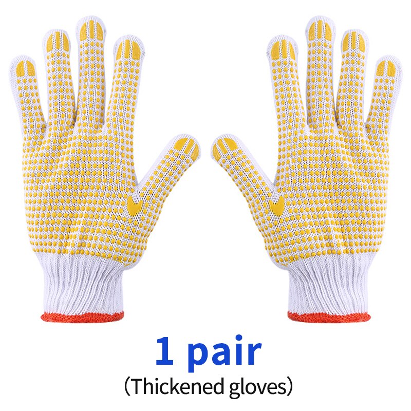 Guantes de trabajo resistentes al desgaste para trabajadores, protección de seguridad para construcción, multifunción, a prueba de Cortes, antivibración, 1 par: Thickened(yellow)