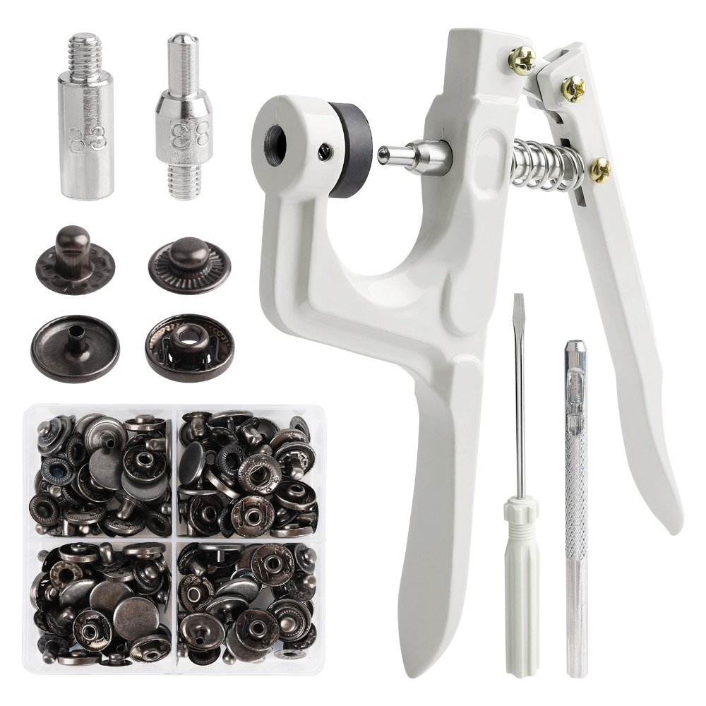 40 jeux de boutons-pression en métal avec pince, bouton de couture, Kit de fixation à pression épais, bricolage artisanal pour l'installation de vêtements à coudre: Laiton antique