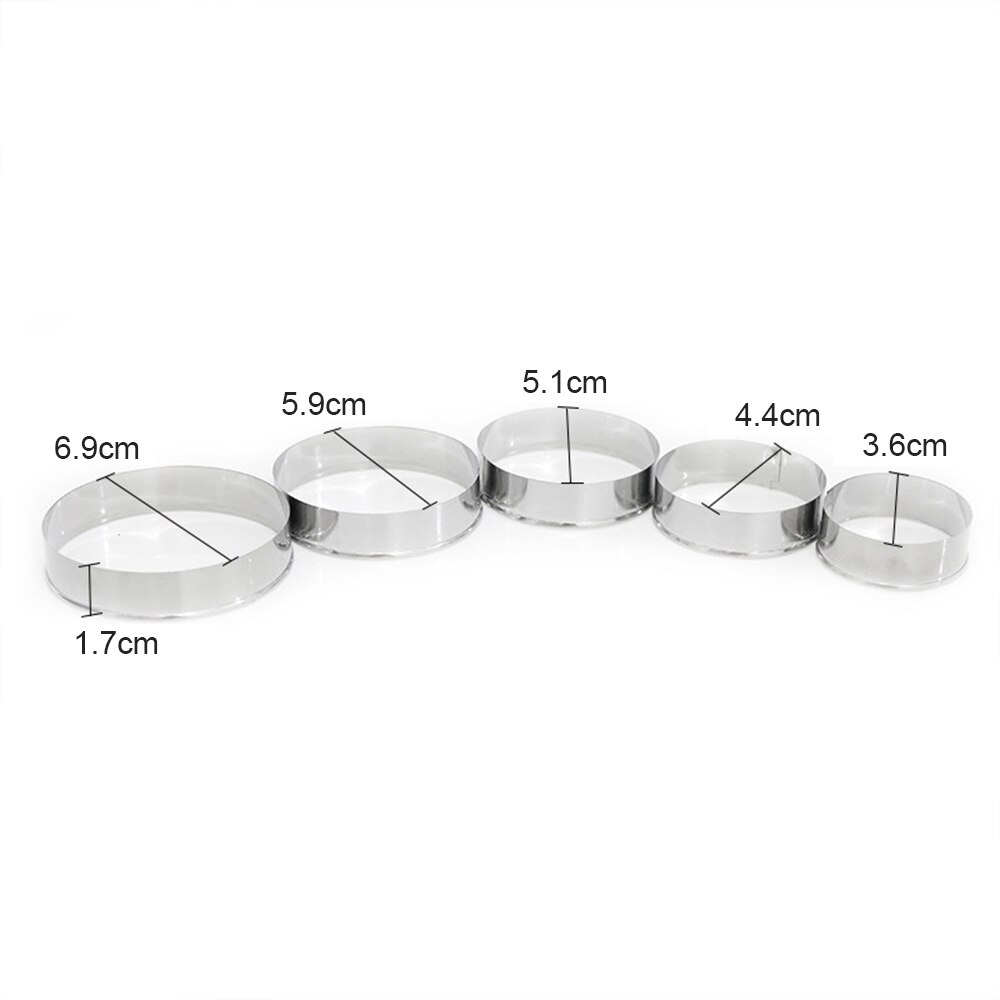 Moule à biscuits en acier inoxydable, 3 pièces, en os de chien, pour biscuits, Fondant, pâtisserie, outil de cuisson, décoration de gâteaux, Sugarcraft: Round-5pcs
