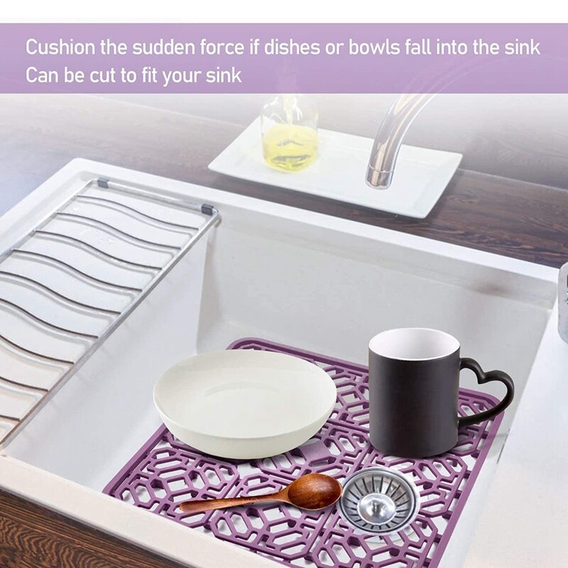 Silicone Kitchen Sink Mat, Great Sink Protector Grid Accessory, Sink Protectors For Kitchen Stainless Steel Sink