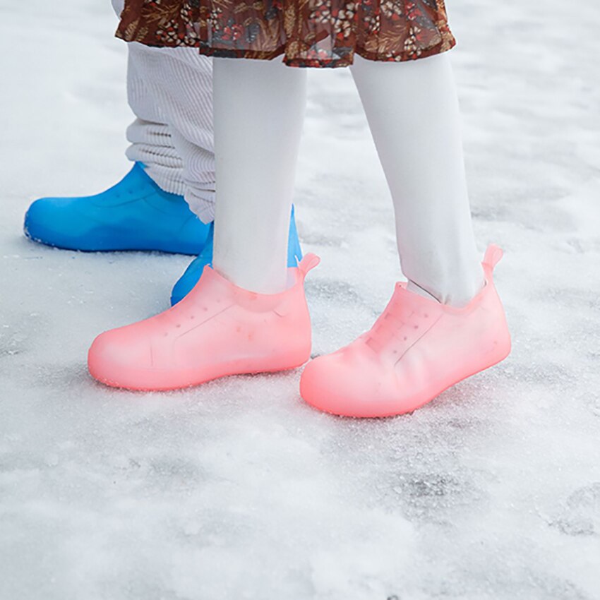 Anti-Slip engrosada de arranque y cubiertas de zapatos reutilizable impermeable cubre zapatos para caminar al aire libre de PVC de protección de la cubierta del zapato de los hombres/ mujeres/niños