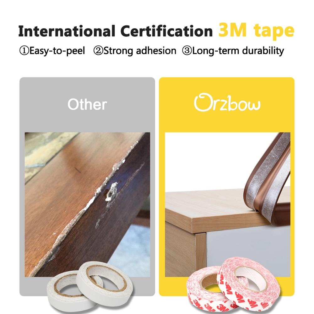 Orzbow proteção de canto para crianças, proteção de canto 5m para bebês proteção para casa protetor de borda amortecedor para móveis infantis