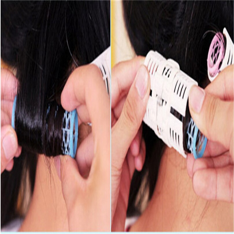 Cylindrical plastic hair volume hair curls toothed DIY hair curlers 3 a package Volume bangs tools