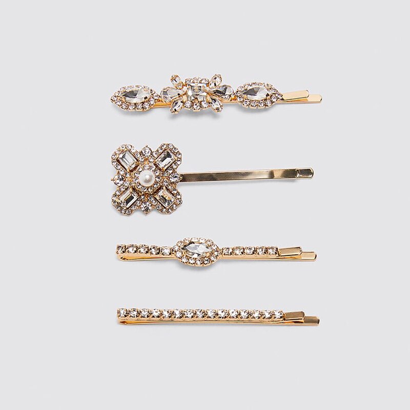 Ztech ZA Simulated Pearl Hair Clip Set Baroque Hair Accessories Wedding Party Girl Women Hairwear Hair Bobby Pins: H2022