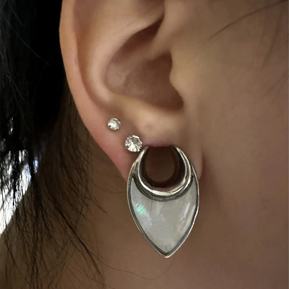 Twolobes 2 pièces conque coquille selle jauges d'oreille bouchons Tunnels civière corps Piercing bijoux acier inoxydable hypoallergénique