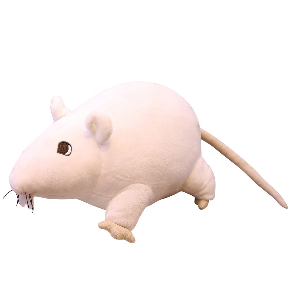 Simuleret plys legetøj 3d mus rotte dyr blød plys dukke legetøj sofa sofa hjem indretning år: Hvid