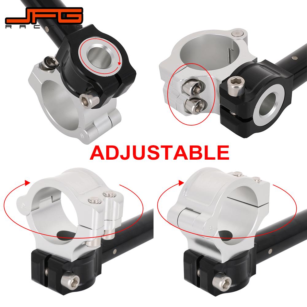 Motorcycle Handlebar Universal Racing Adjustable CNC Clip On Ons Fork Handle Bar Cafe Racer Moto 31 33 35 36 37 41 43 48 50MM