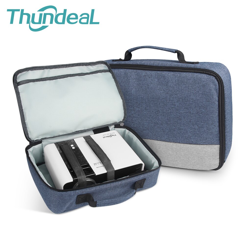 Thundeal bolsa de transporte para projetor, para epson optoma benq mini projetor portátil, capa de viagem td90 td60, acessórios