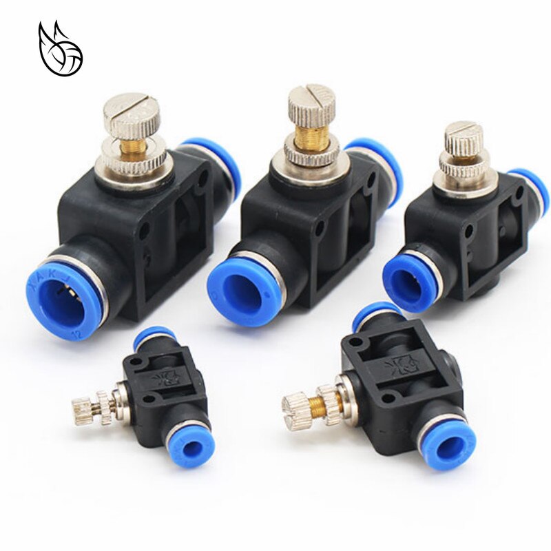 throttle valve SA 4-12mm Air Flow Speed Control Valve Tube Water Hose Pneumatic Push In Fittings