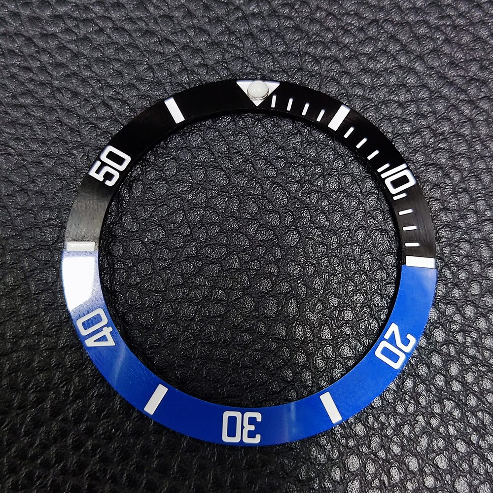 38*30.8mm Sloping Luminous Ceramic Bezel Insert Divers Replacement of watch accessories parts: No.17