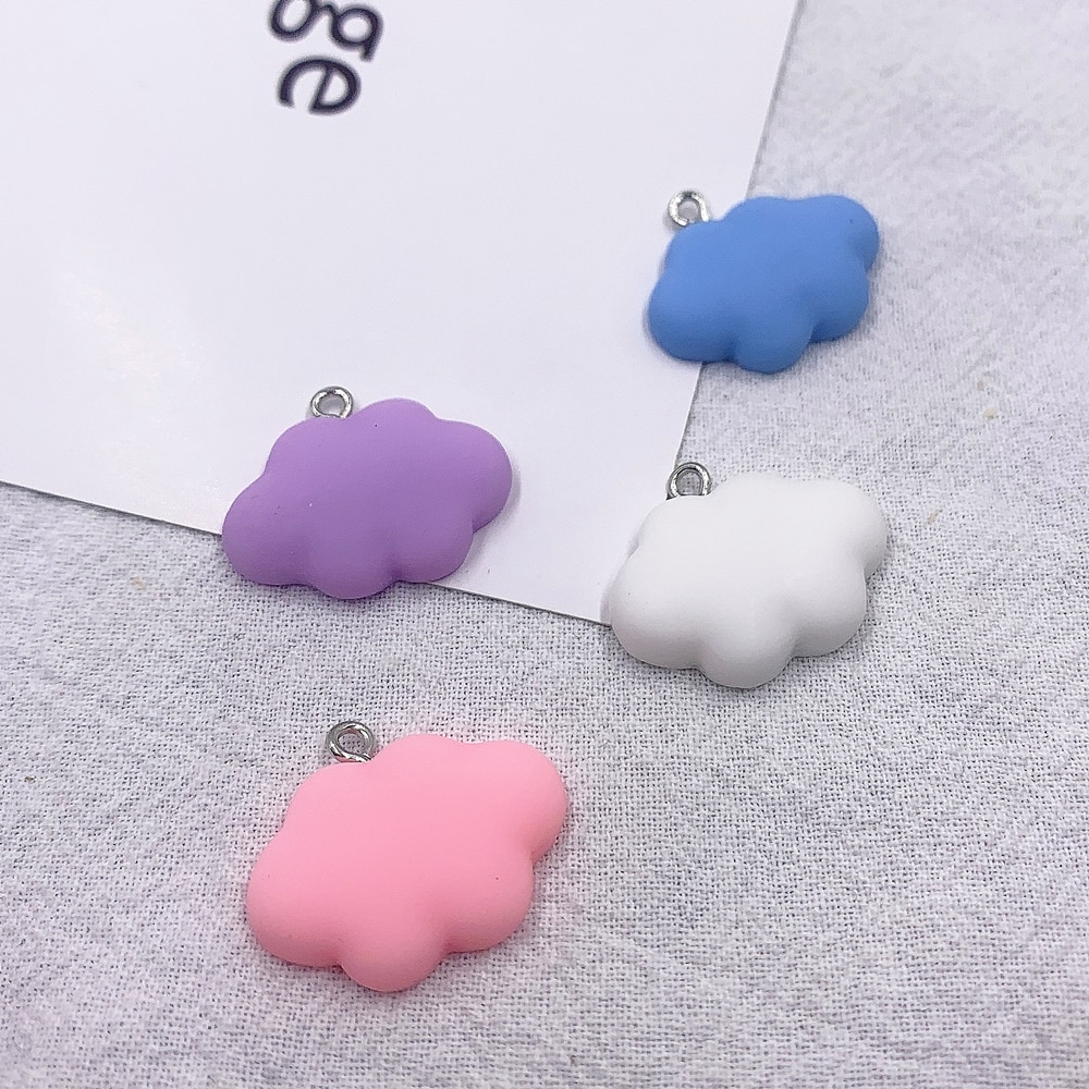 10 PCS CloudResin Charms Cute Pendant Findings Diy Earring Necklace Toys Keychain DIY Making Accessories