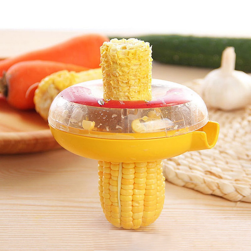 Round Stripping Device Corn Stripper Cob Remover Kerneler Kitchen Novelty Corn peeling Threshing One Step Corn Kerneler Peeler