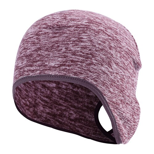 Women's Ponytail Hole Cap Winter Polar Fleece Warmer Bonnet Ear Cover Cold Weather Thermal Bicycle Sweat Hat Bun Skullies Beanie: Brown