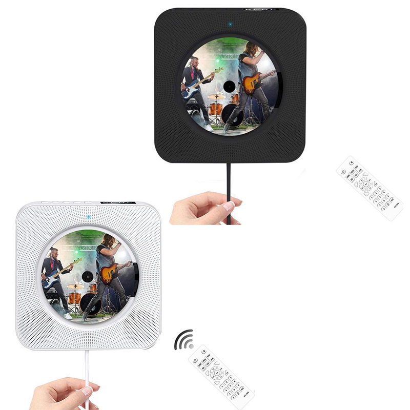 KC-809 Wall-Mounted CD Player Bluetooth Speaker Portable Home Audio Boombox With Remote Control FM Radio