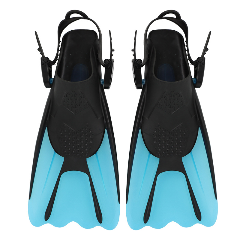 Adjustable Swim Flippers Snorkeling Silicone Adult Flexible Comfort Open Short fins For Training Diving Equipment