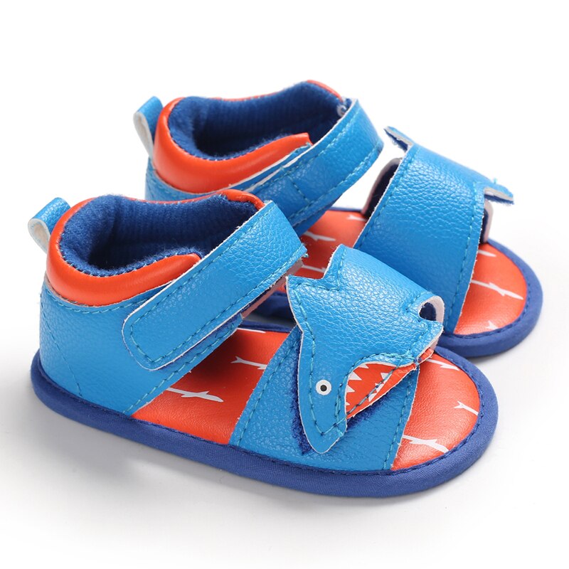 Trend Zomer Baby Baby Meisjes Jongens Sandalen Cartoon Shark Vorm Zachte Zool Pu Lederen Schoenen Antislip prewalker: 3 / 12