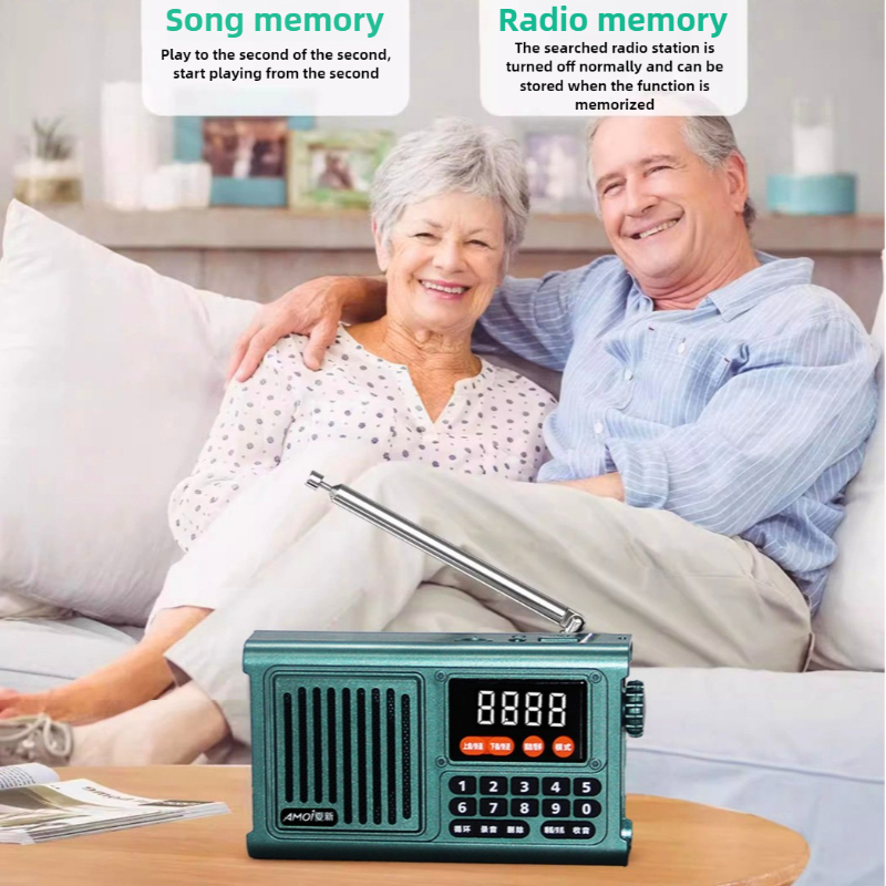 radio fm dab-radioer bærbar liten nødoppladbar hamster bluetooth lydboks kjøkken er mini årgang hamsterhøyttaler  mp3 spillere