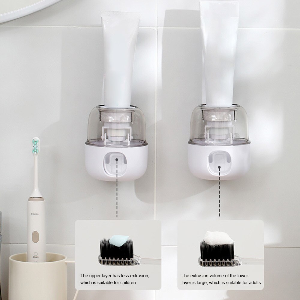 Automatic Toothpaste Dispenser Wall MountedTooth Paste Bathroom Accessories For Bathroom Daily Living Squeezing Aids PR