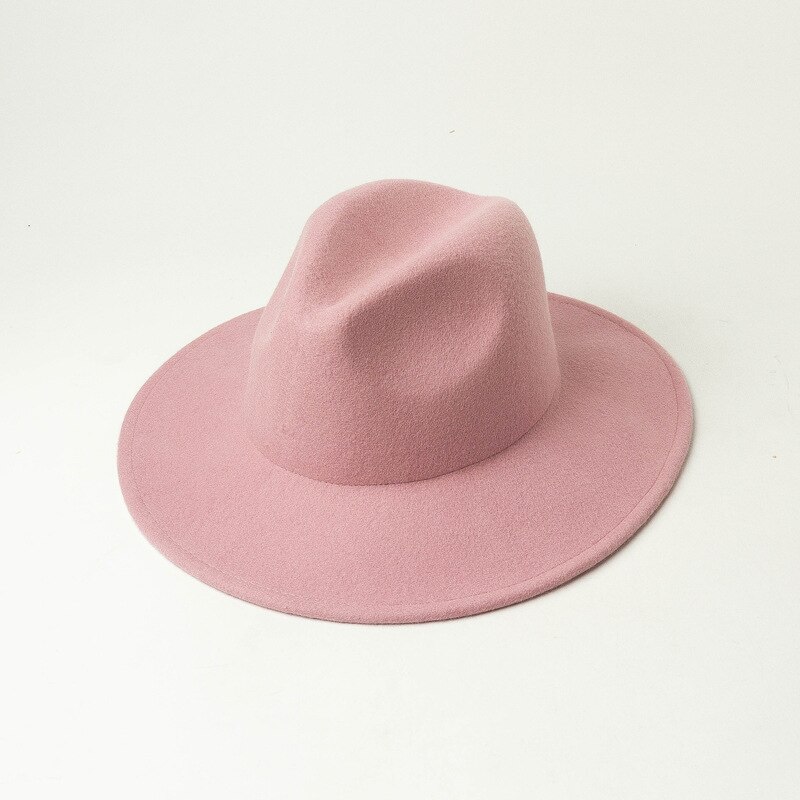 202009-hh9009 vinter ull solid barn 53cm huvud storlek barn fedoras keps barn jazz panama hatt: Lavendel-