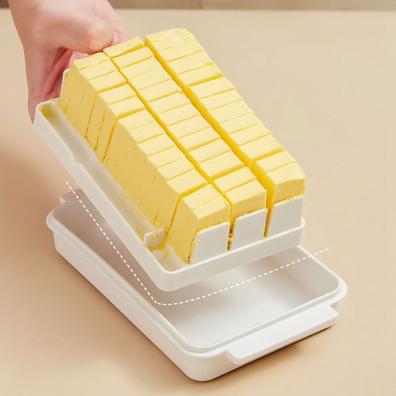 Butter Cutting Storage Box Butter Dish Cutter With Lid Transparent Cheese Slicer Tray Container Household Kitchen Tool 2