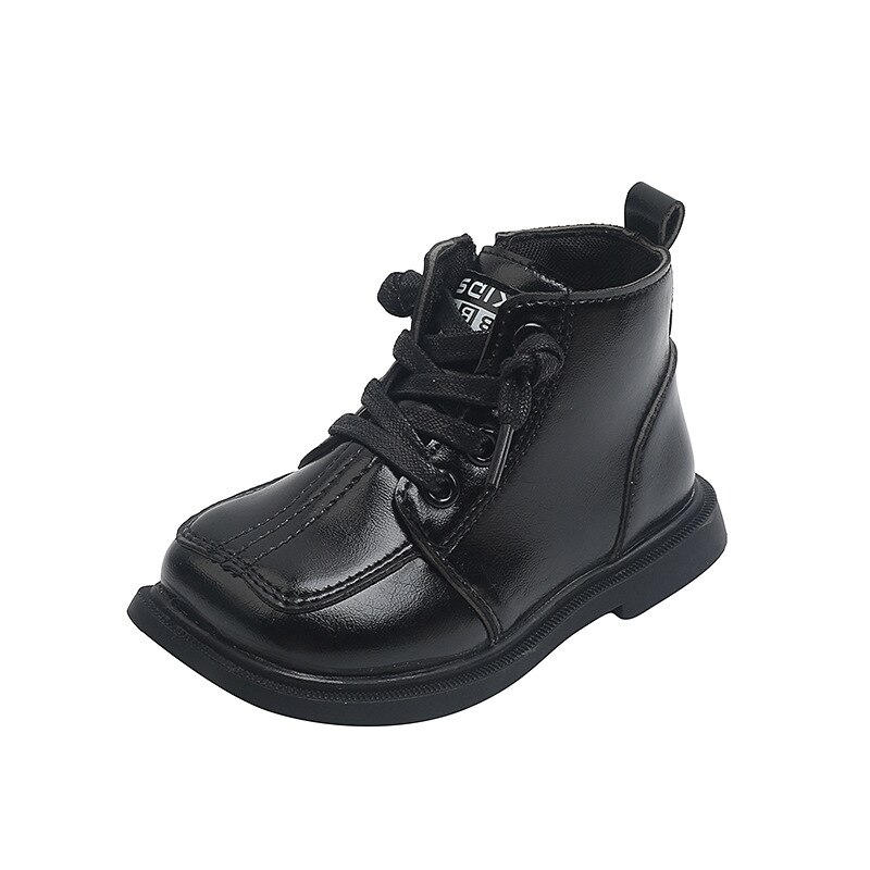 Meninas botas sólida marrom clássico primavera estudante escola botas grã-bretanha meninas botas quadrado-dedo do pé crianças botas curtas 2022 unisex botas