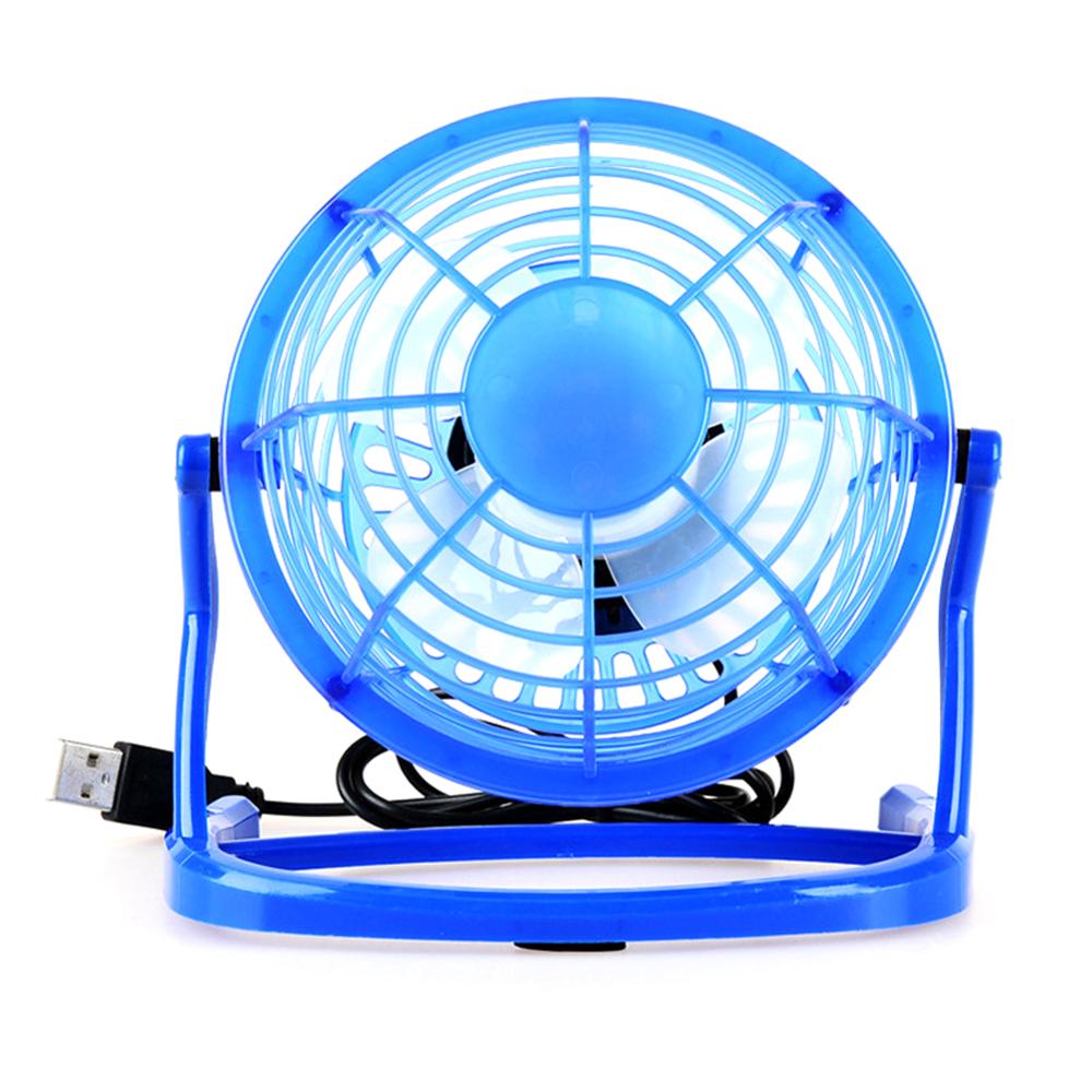 Mini Dc 5V 500MA Bureau Ventilator Kleine Ultra-Stille Nb En Pc Cooling Fans Persoonlijke Koeler Usb Aangedreven draagbare Tafel Ventilator: Blauw